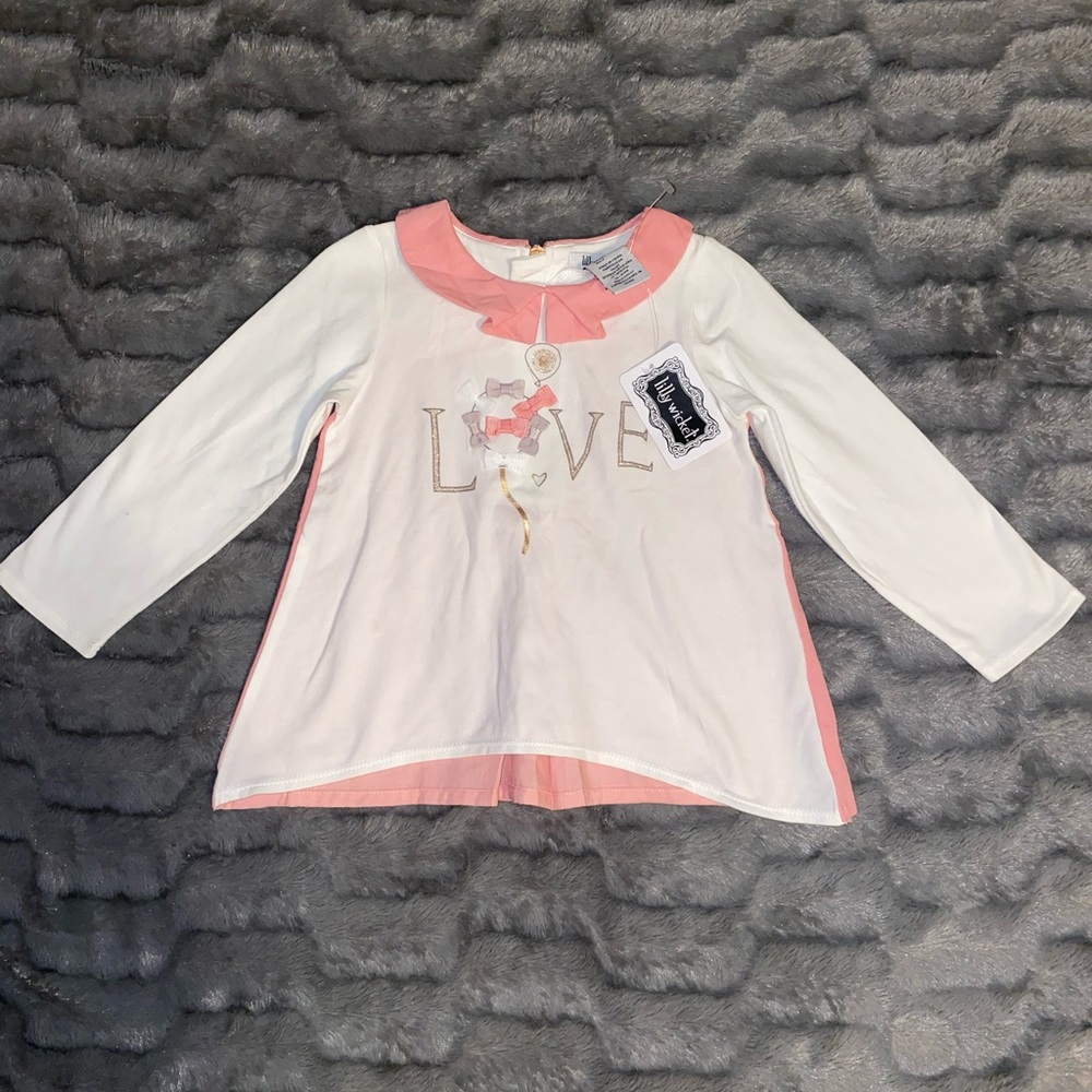 🎀5/$25🎀 NWT Lilly wicket baby top 24m